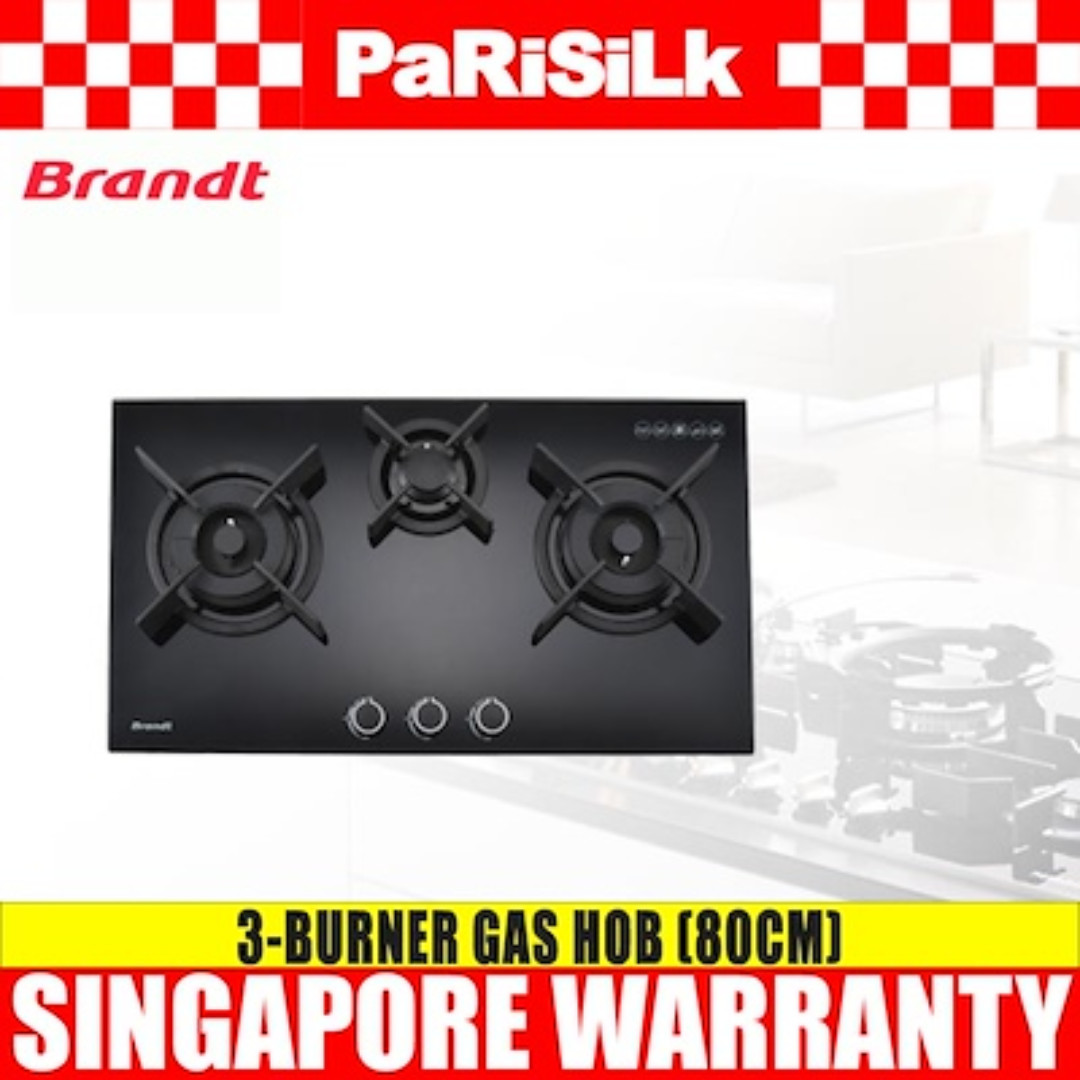 Brandt TG1483B 3Burner Gas Hob (80cm) Stove, TV & Home Appliances