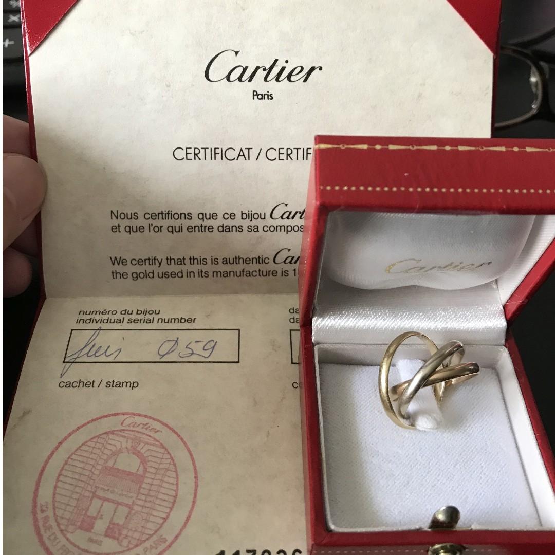 used cartier trinity ring