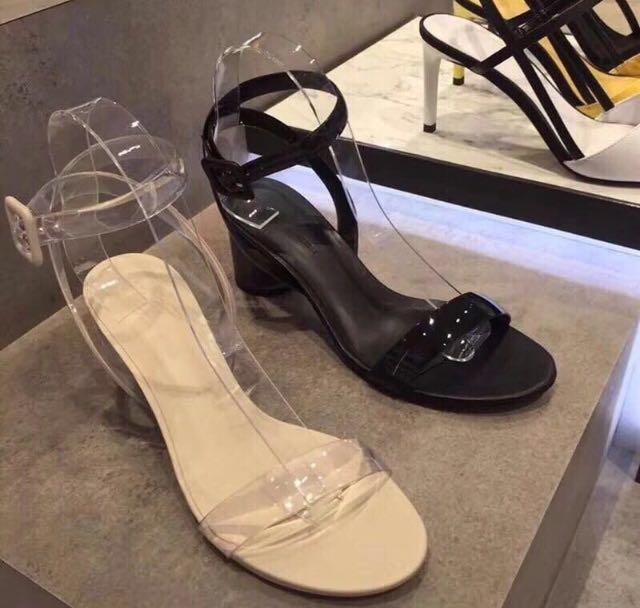 Charles and keith transparent heels clearance