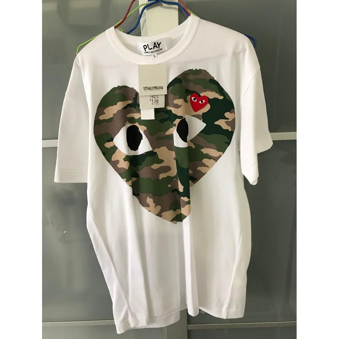 comme des garcons play camo