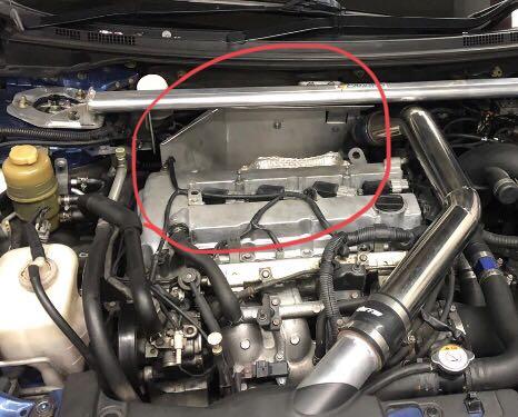 Evo X heat shield, Car Accessories, Accessories on Carousell
