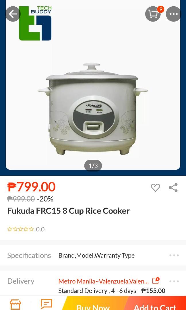 Fukuda Rice Cooker 1.5 L FRC15, TV & Home Appliances, Kitchen