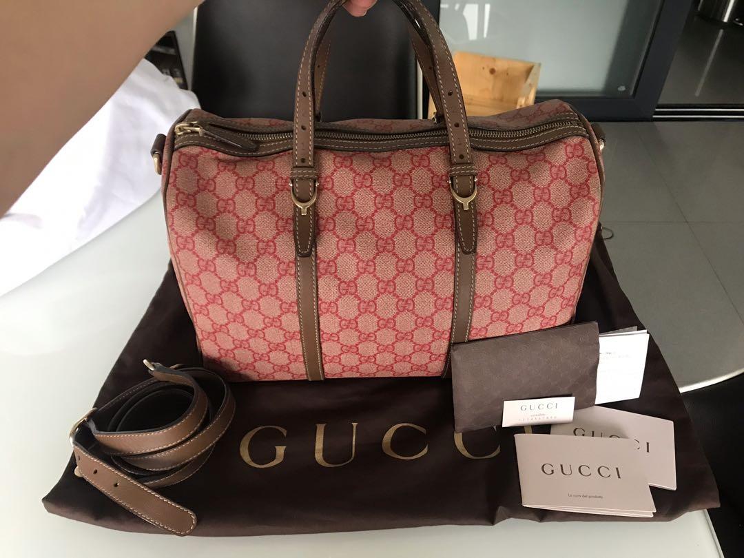 Gucci Nice GG Supreme Canvas Boston Bag Luxury Bags Wallets on Carousell