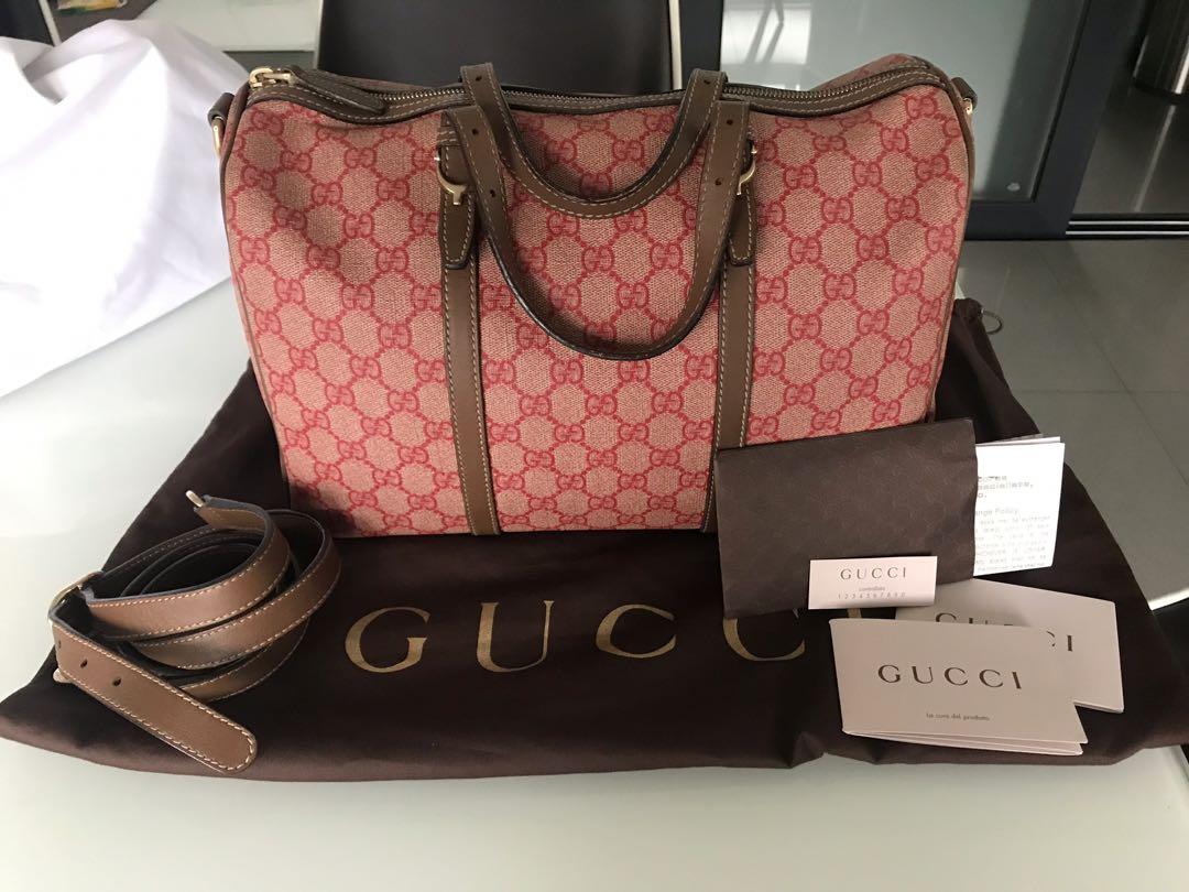Gucci nice GG Supreme canvas boston bag