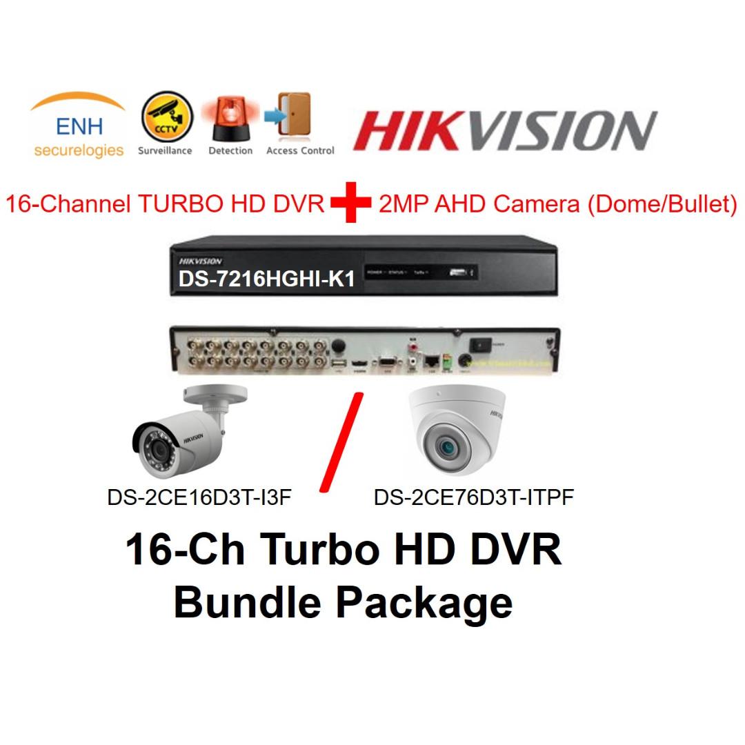 Hikvision Cctv 16ch Turbo Hd Dvr 2mp Ahd Camera Bundle Package Lowest Price Everything Else On Carousell