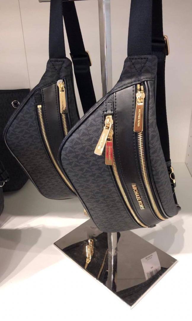 Mk belt bag black hot sale