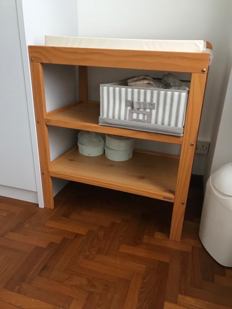 pine baby changing table