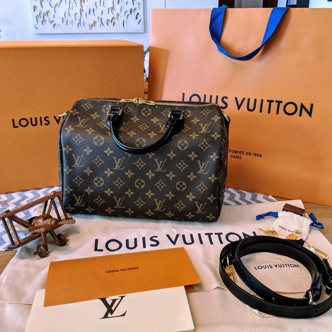Louis Vuitton Speedy 30 Bandouliere World Tour Bag - Authentic, Full Set with Receipt, Luxury ...
