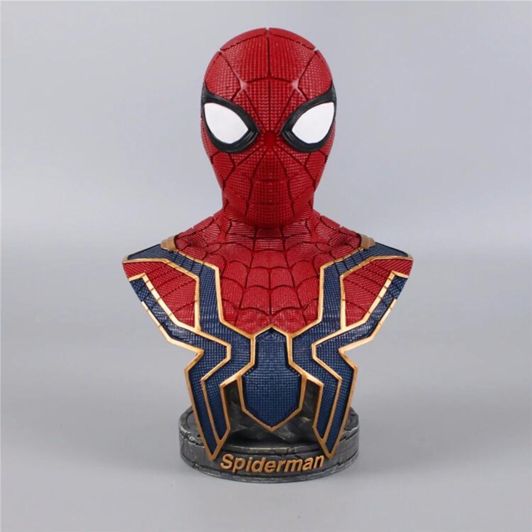 Marvel Avengers Infinity War Endgame Spiderman Iron Spider Man Armor Head Bust Statue Toys Games Toys On Carousell