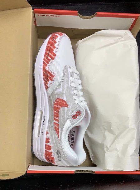 Nike Air Max 1 Sketch US10, Men's Fashion, Footwear Nike Air Max 1 Parra Ds Size 10,5 Us