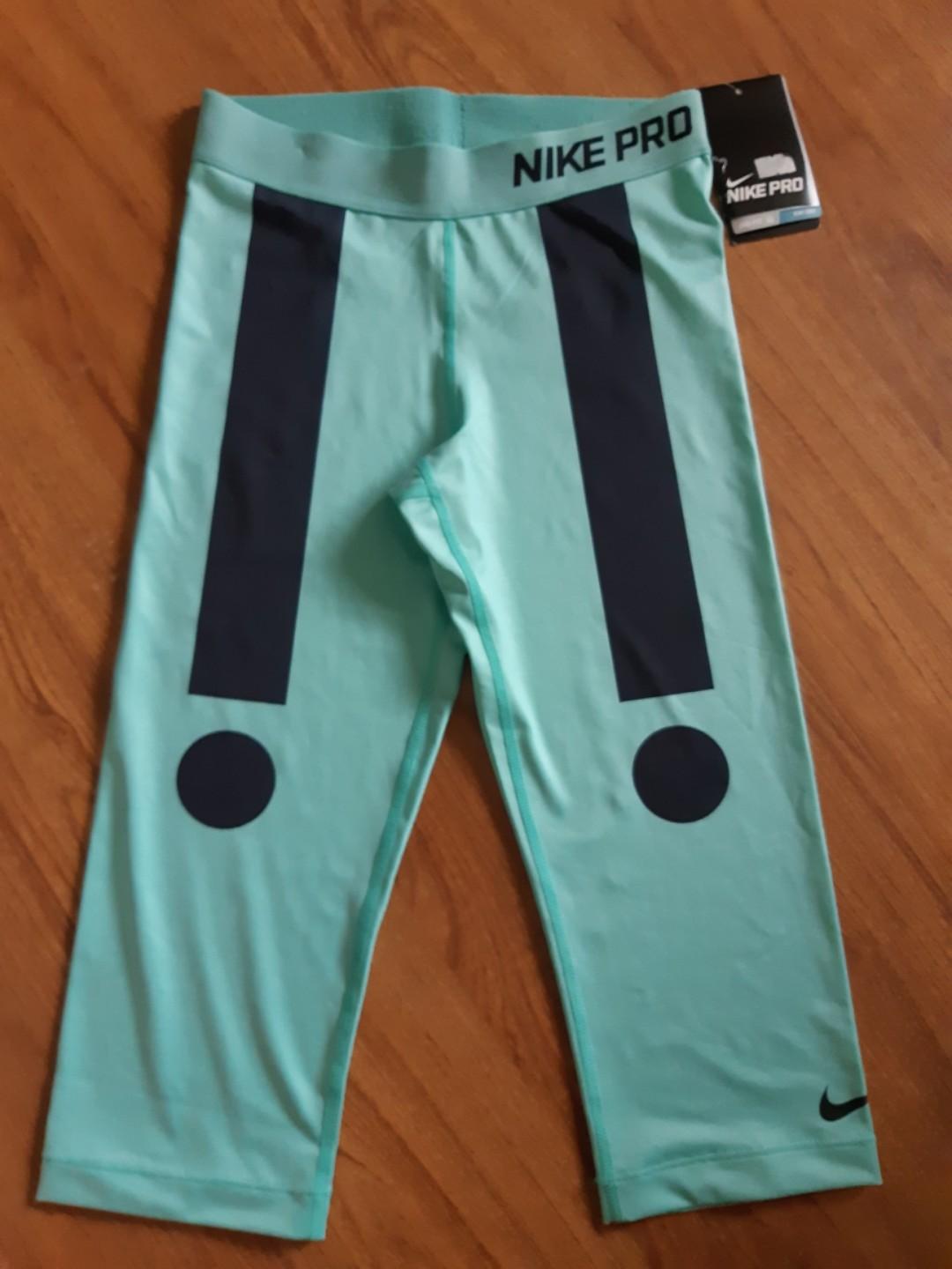 NIKE PRO dri-fit crop leggings in mint 