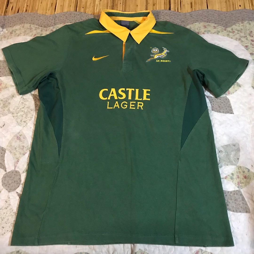 Nike South Africa Rugby Tshirt Collar Sports Athletic Sports