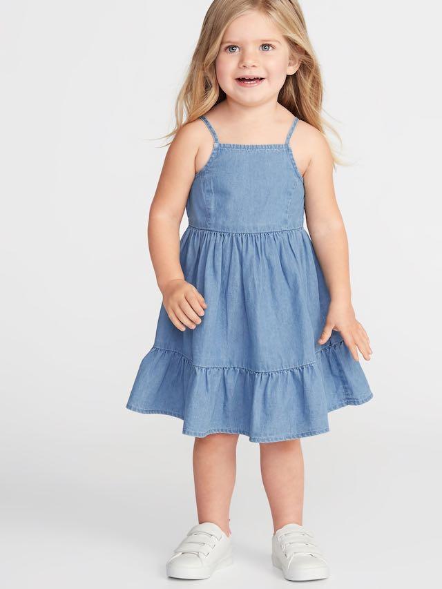 Old navy denim dress toddler on sale