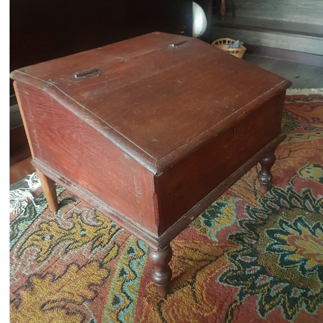 Old Solid Wood Shoe Cleaning Stand Ref 018 Furniture Shelves