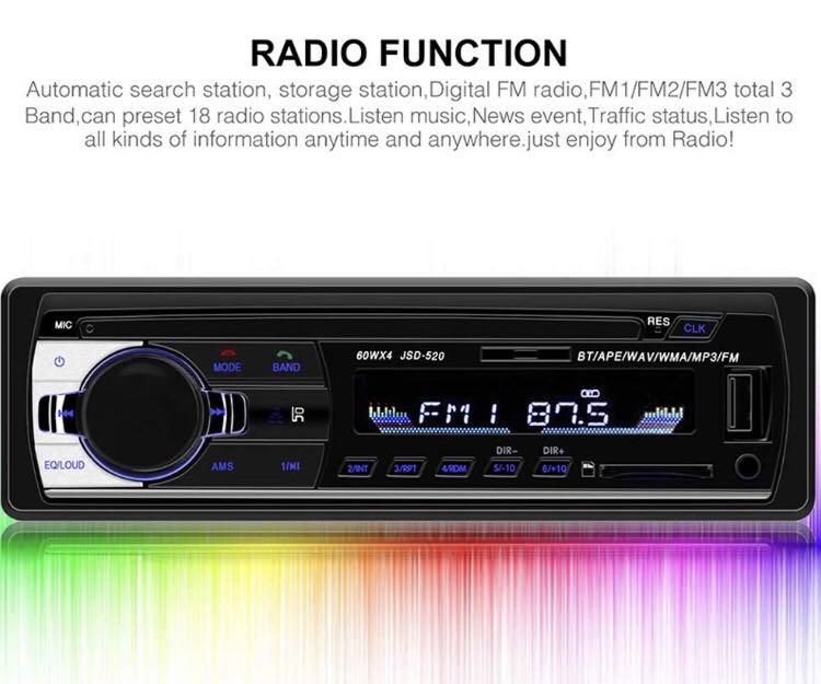 PolarLander Car Radio Audio USB/SD/MP3 Player Receiver Bluetooth HandsFree 1 Din, Car