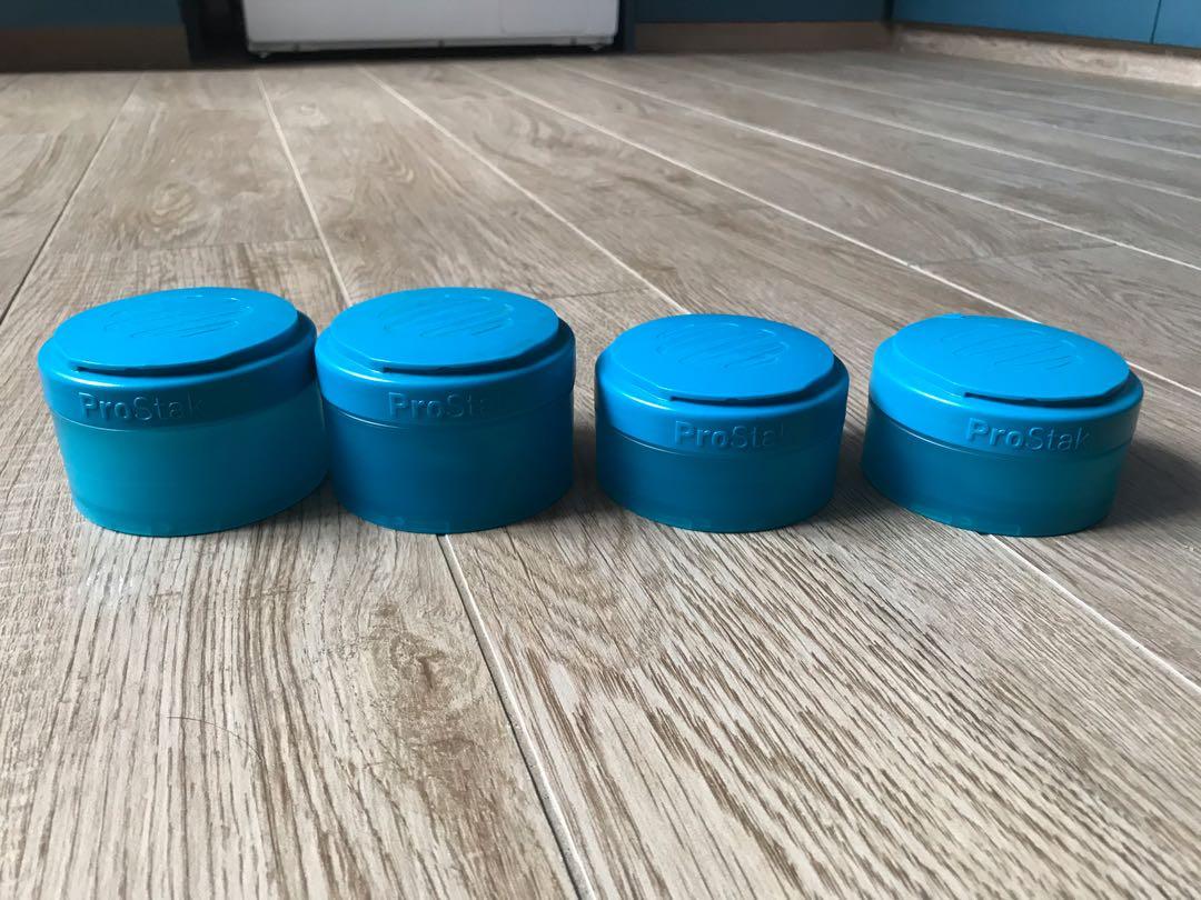 Prostack Powder tupper ware . Protein shake. ( blender bottle