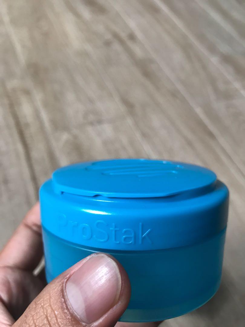 Prostack Powder tupper ware . Protein shake. ( blender bottle