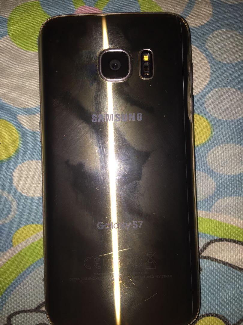 Samsung Galaxy S7 (Category: Samsung) located in Marikina City. Submitted by racoon143 (Listing ID 245368569, Image 3). Description: Selling my Samsung Galaxy S7 flat. openline. Gold. Negotiable. issue: works perfectly fine.. free case.