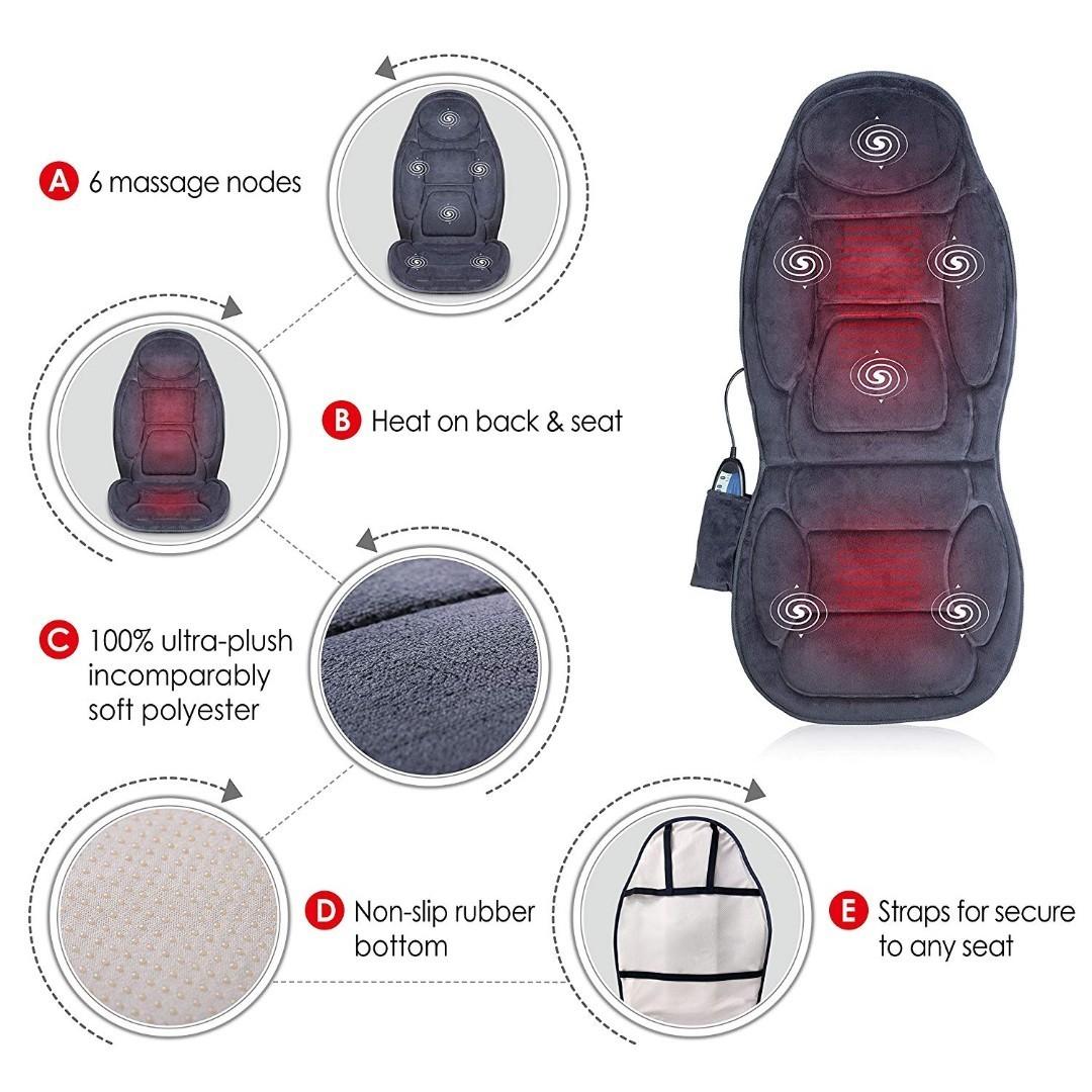 Amazon Com Snailax Shiatsu Massage Cushion With Heat Massage Chair Pad Kneading Back Massager For Home Office Seat Use Sl 256 Health Personal Care