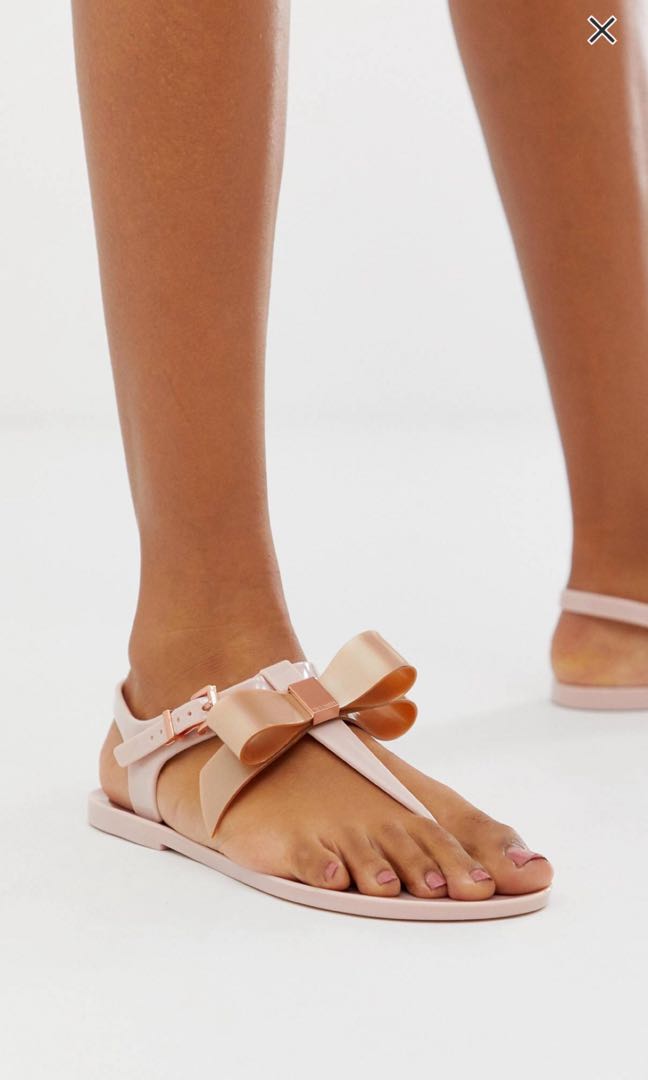 ted baker flip flops with bow