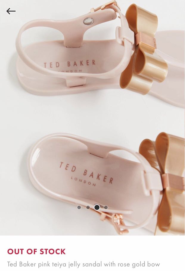Ted Baker dusty pink sandals with bow Women s Fashion Footwear Flipflops and Slides on Carousell