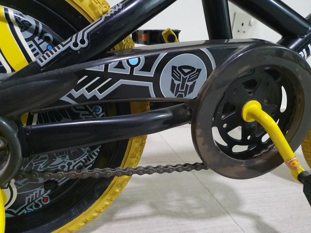 Transformers Bumblebee 14' kids bicycle with training wheels, Sports