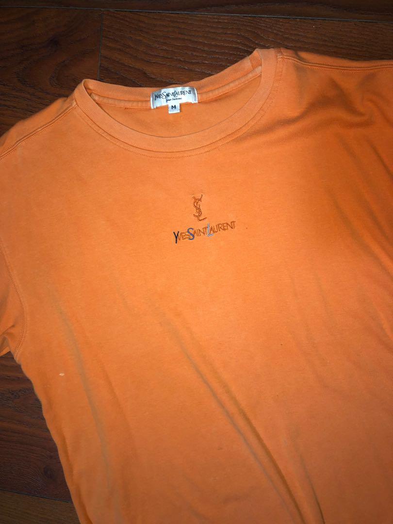 orange yves saint laurent shirt