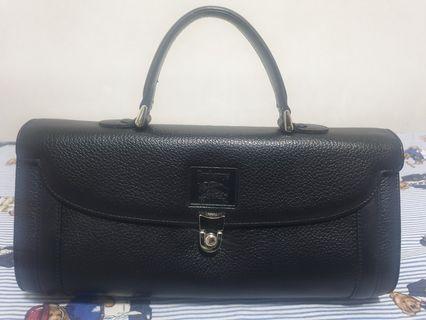 Authentic Burberry black leather handbag