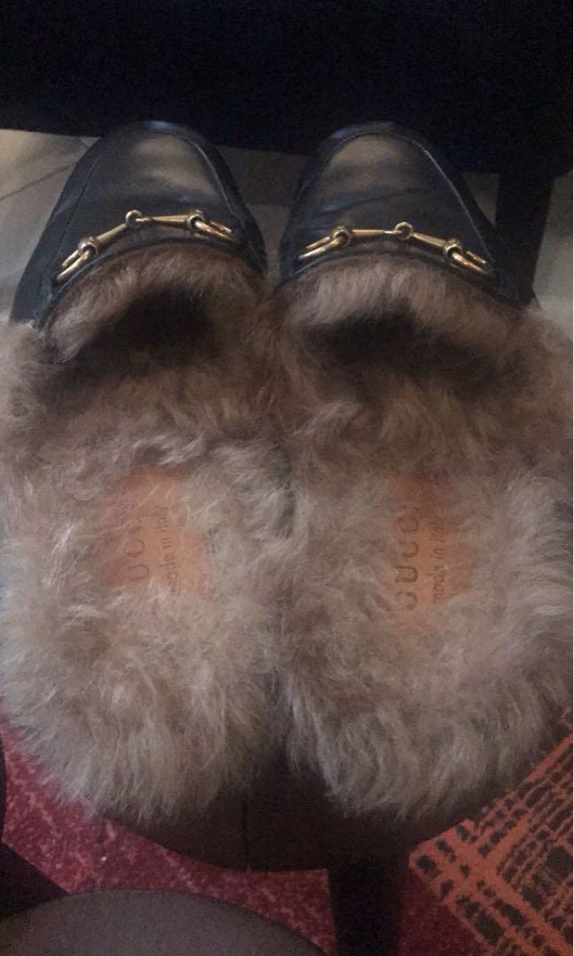 Sale Repriced Authentic Gucci Princetown Fur Mules