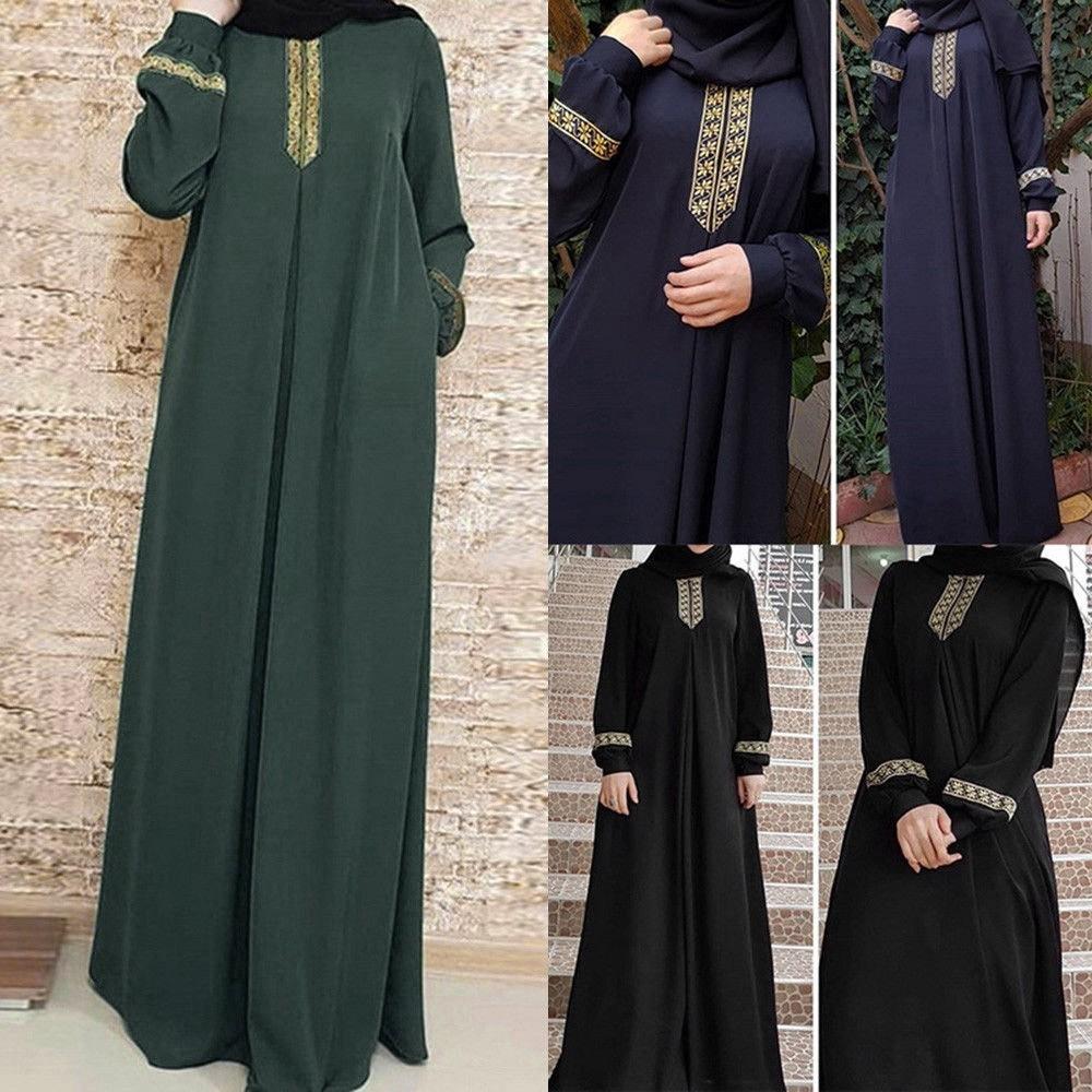 Abaya Jilbab Muslim Maxi Dress Casual Kaftan Long Dress Women S