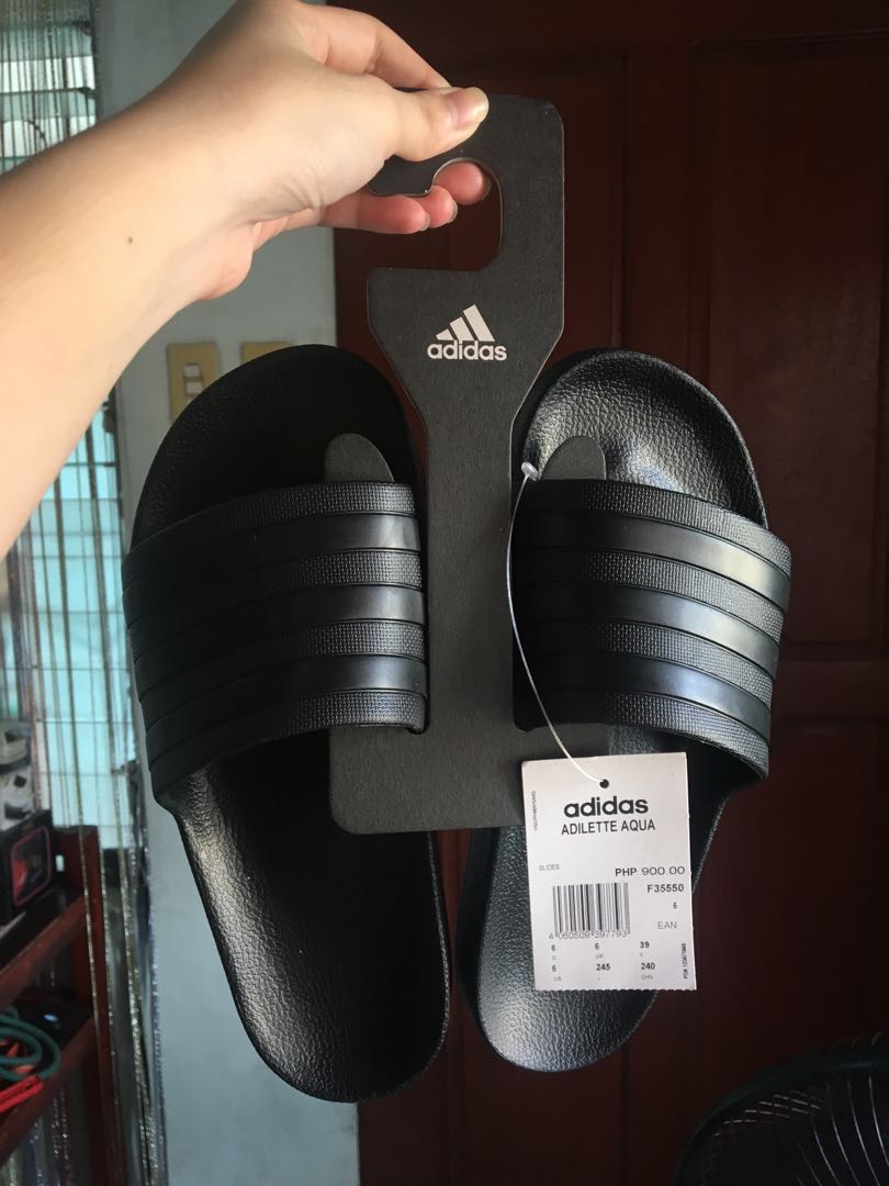 Adidas Adilette Aqua Slides (Core Black 