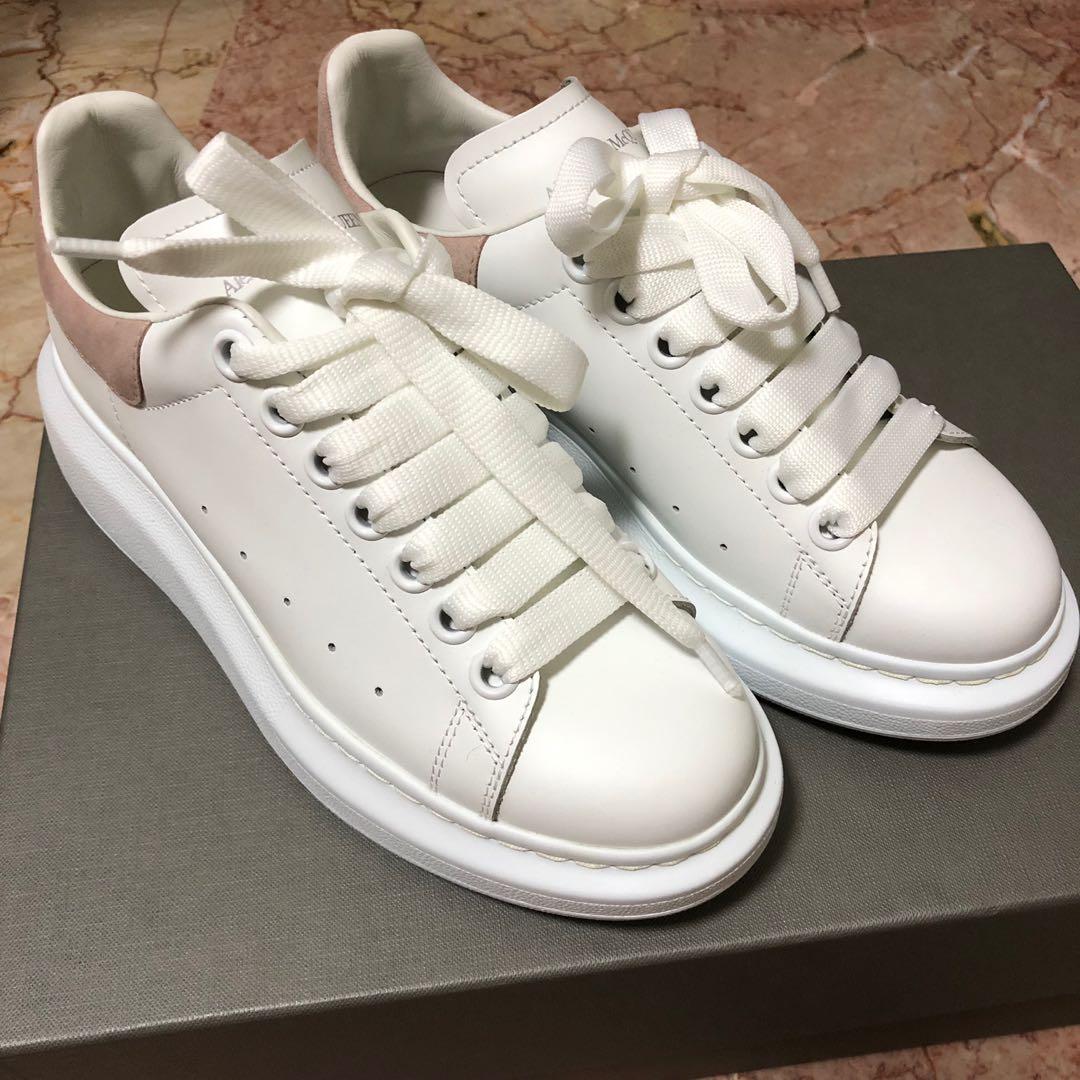 white and pink alexander mcqueen sneakers