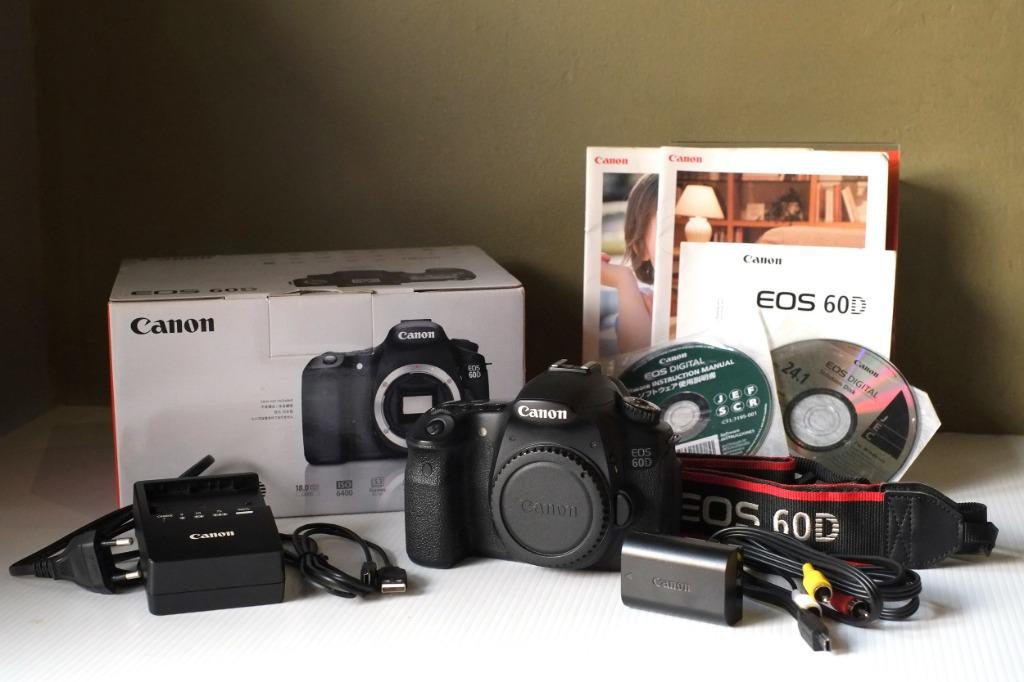 canon eos 60d body only ex ds box lengkap second