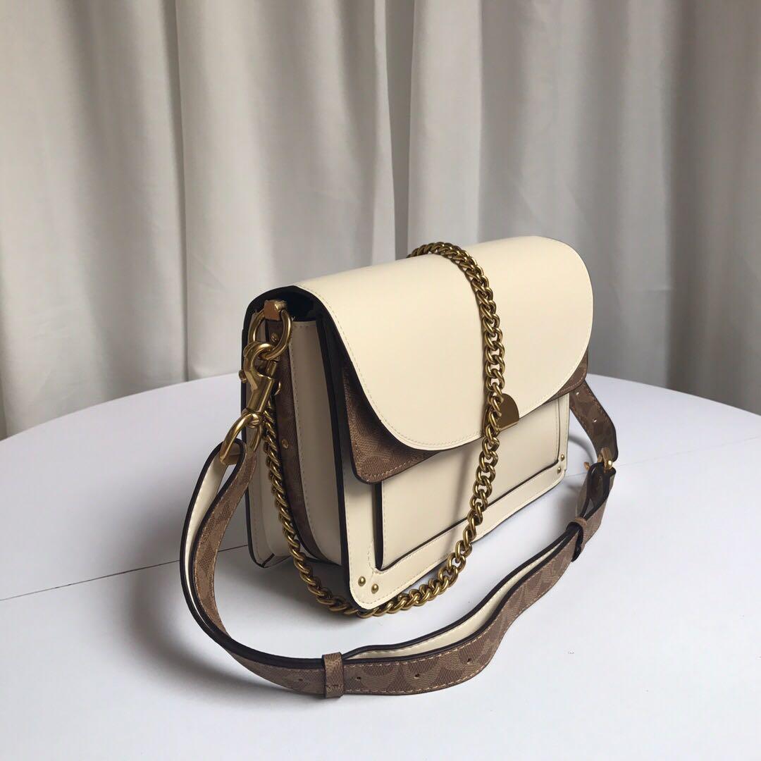 Coach Dreamer Shoulder Bag With Signature Canvas Blocking