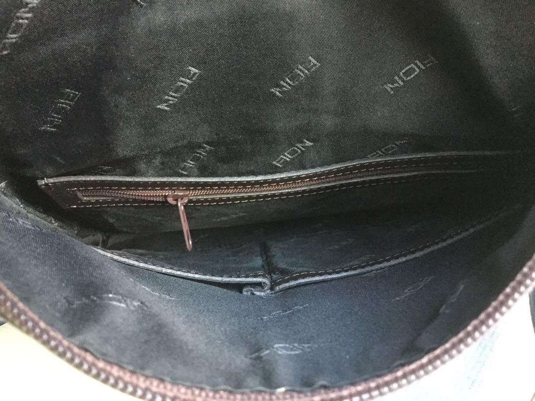 Fion FION Brown Leather Sling Bag, Women's Fashion, Bags & Wallets, Cross ...
