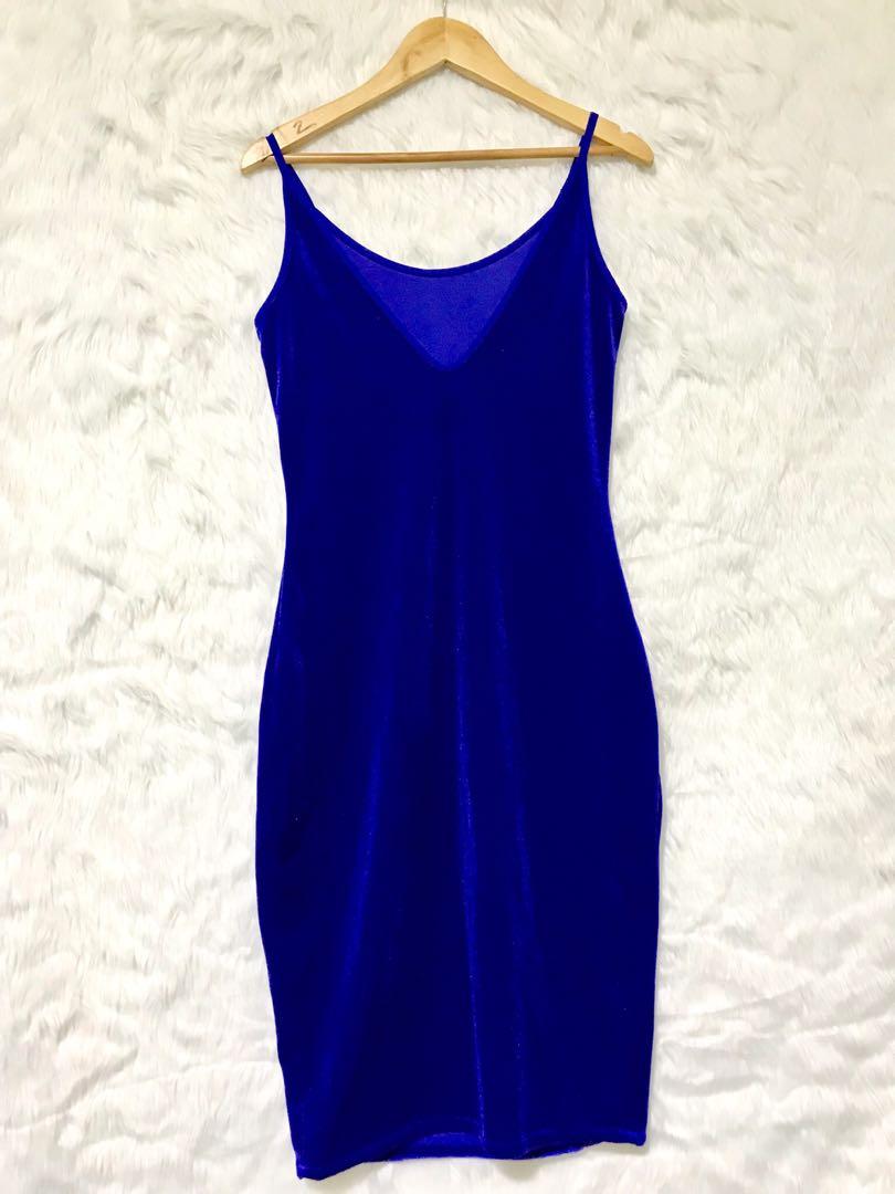 Blue velvet sales dress forever 21