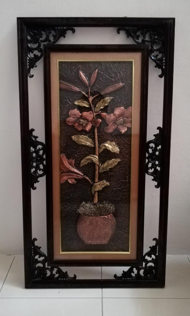 Frame Gambar Bunga Home Furniture Home Decor On Carousell