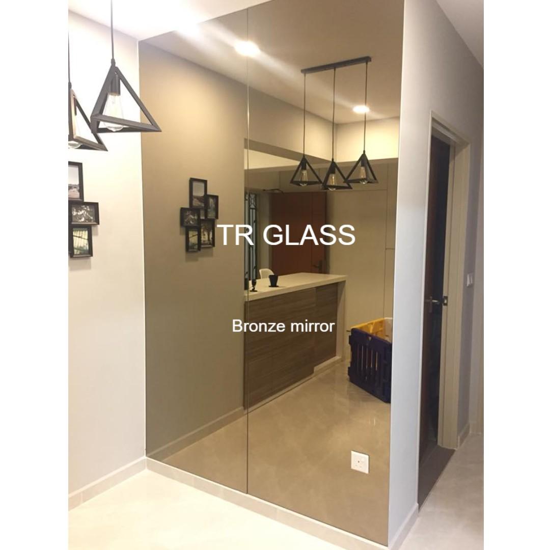 Frameless Wall Mirror Bronze Color Home Services Others On Carousell
