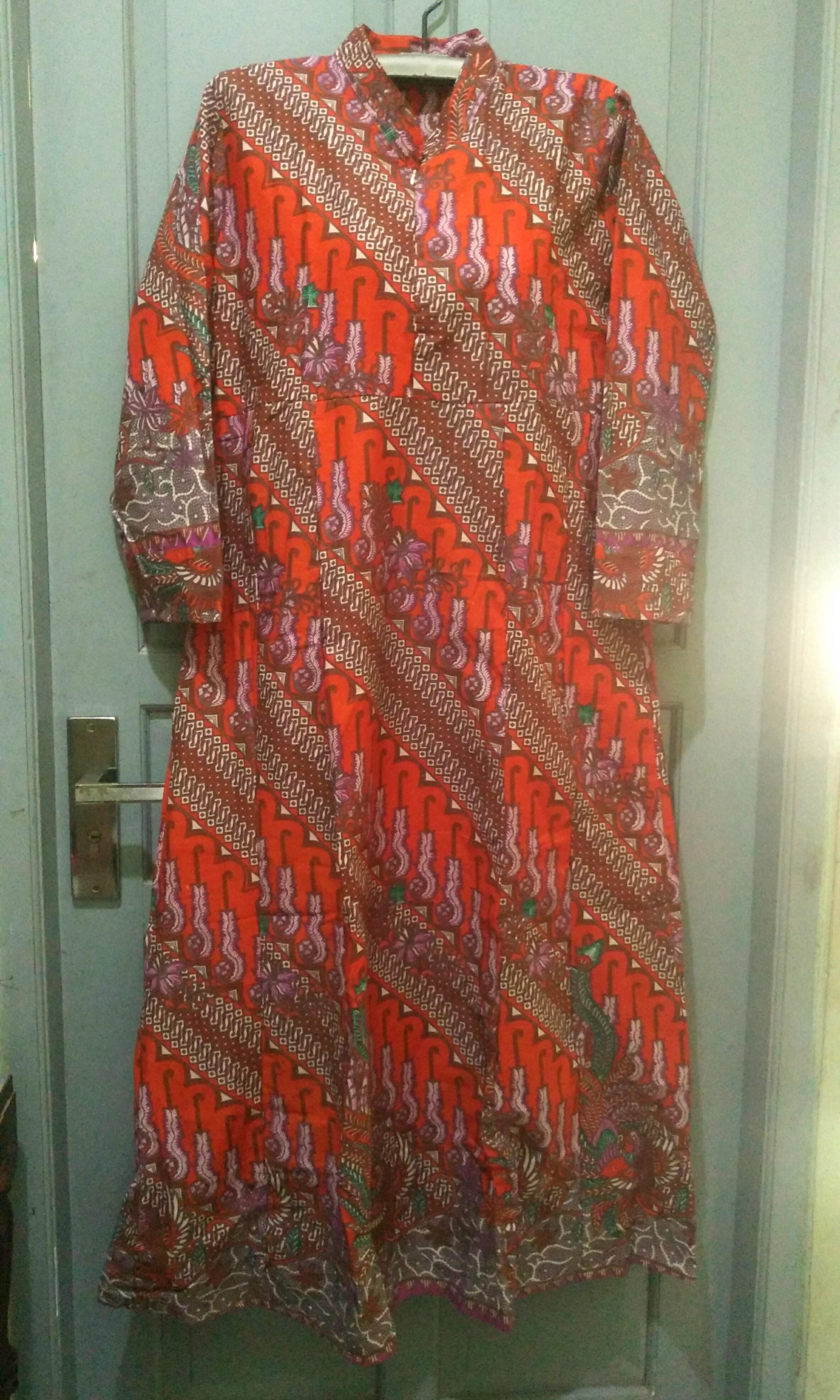 Gamis Batik Solo Size Jumbo Fesyen Wanita Muslim Fashion Atasan Di Carousell