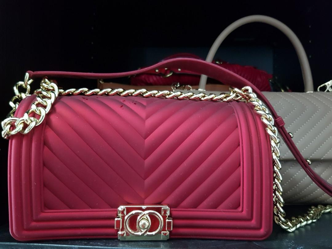 Chanel rubber shop bag