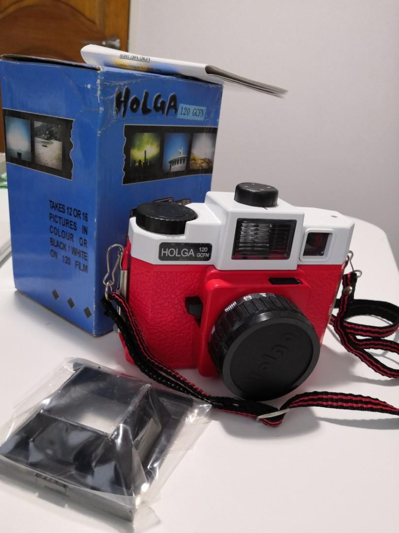 Glass lens Holga 120 GCFN Medium Format Camera Red Coloured Flash