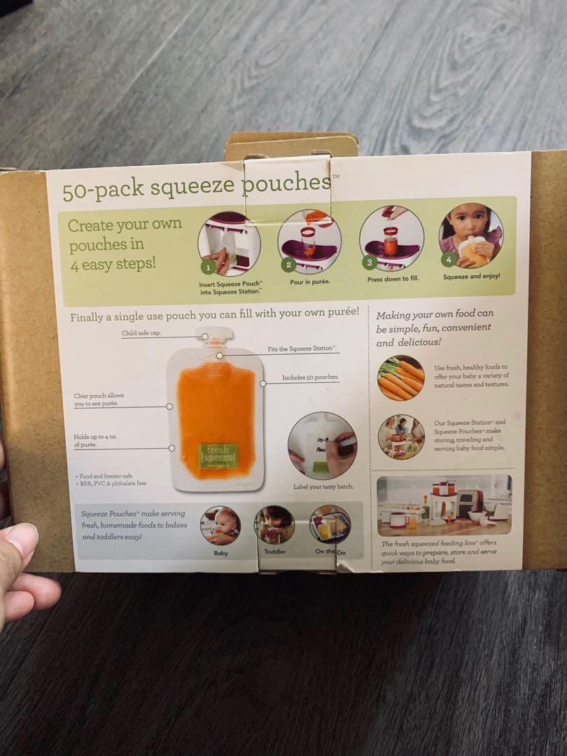 fresh squeezed feeding line pouches