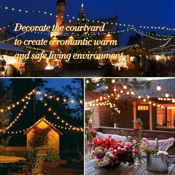 Outdoor Lighting 25ft 30 Bulbs G40 Garden Globe String Lights - Cafe Patio Lights Outdoor Lighting 25ft 30 Bulbs G40 Garden Globe String Lights - Cafe Patio Lights