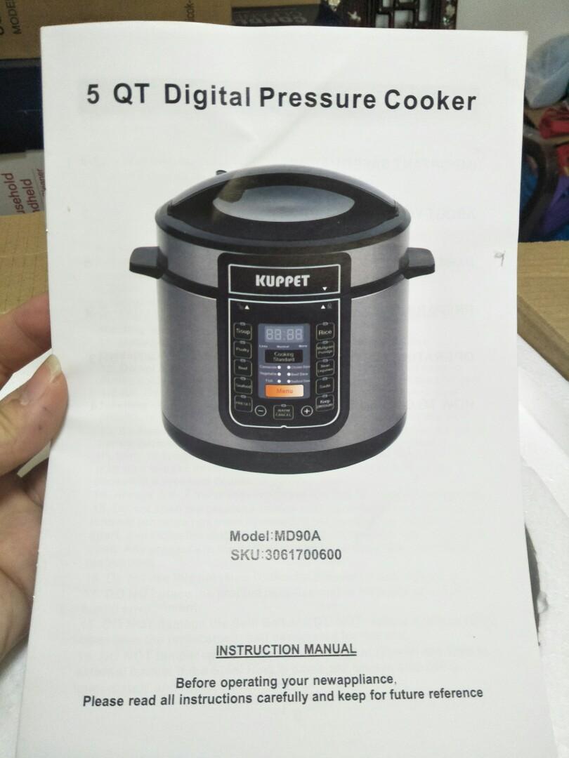 Kuppet pressure outlet cooker manual
