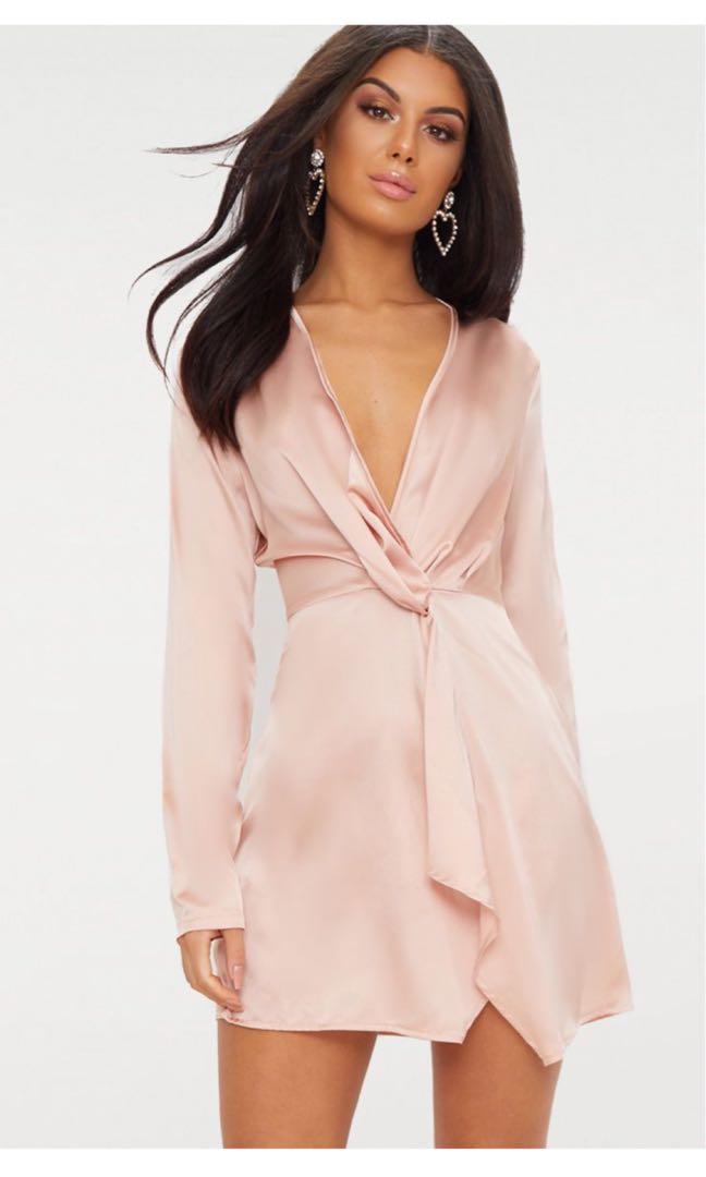 Thing Pink Satin Dress Clearance ...