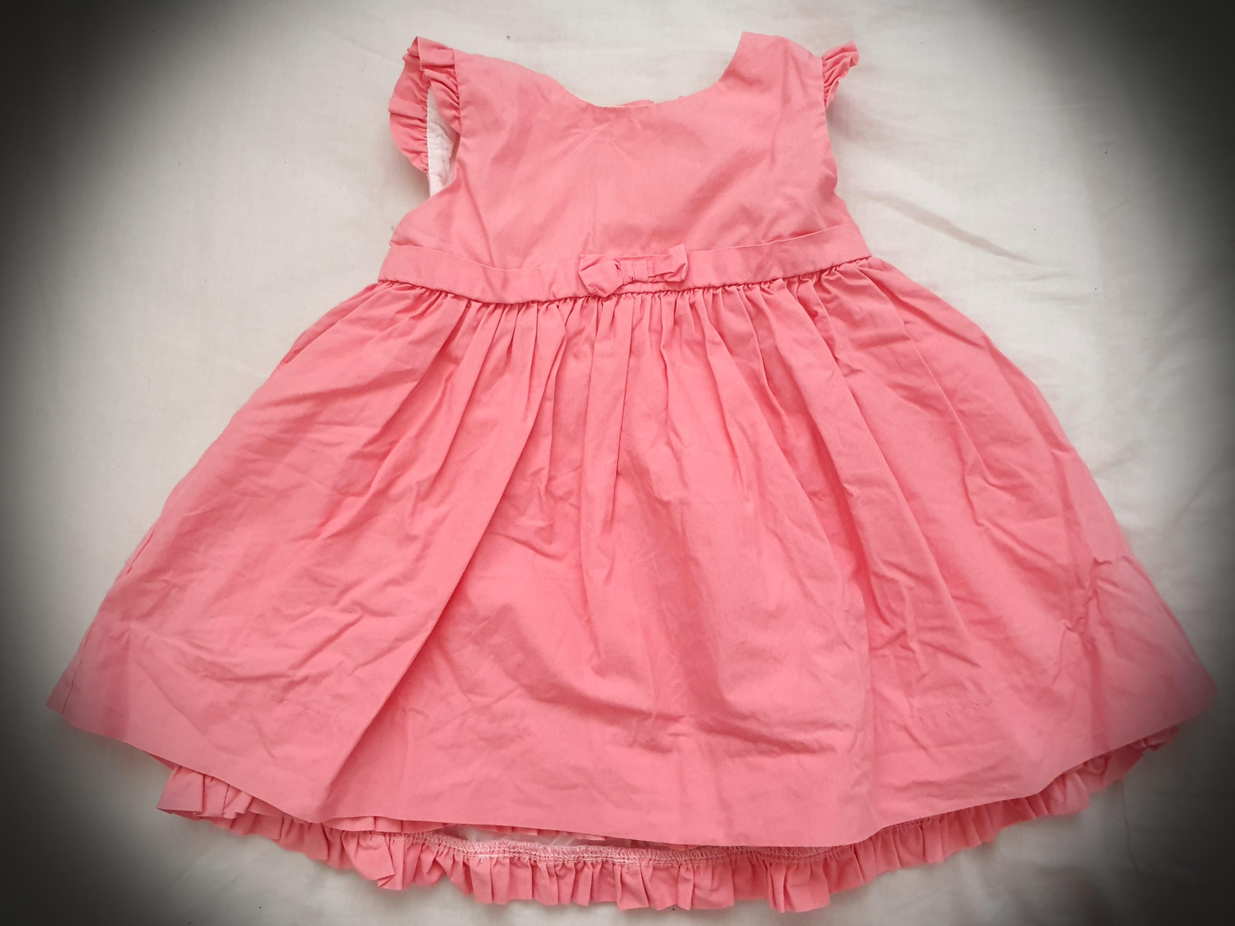 RALPH LAUREN baby girl peplum skirted ROMPER 9//12M pink BNWT