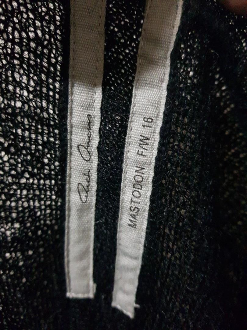 rick owens mastodon cardigan