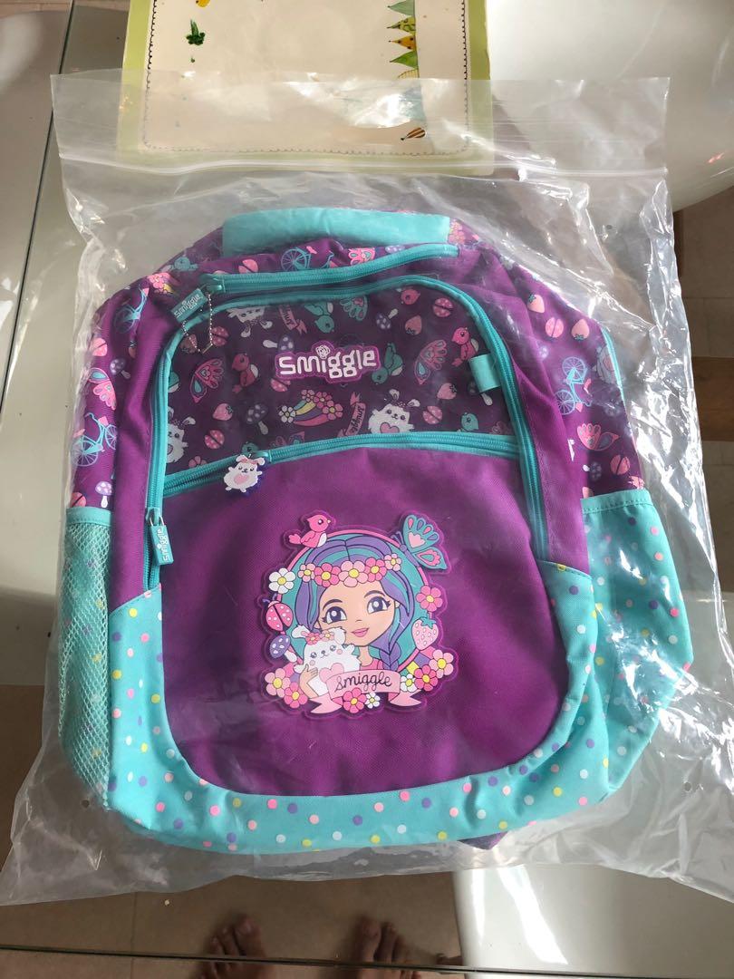 smiggle purple backpack
