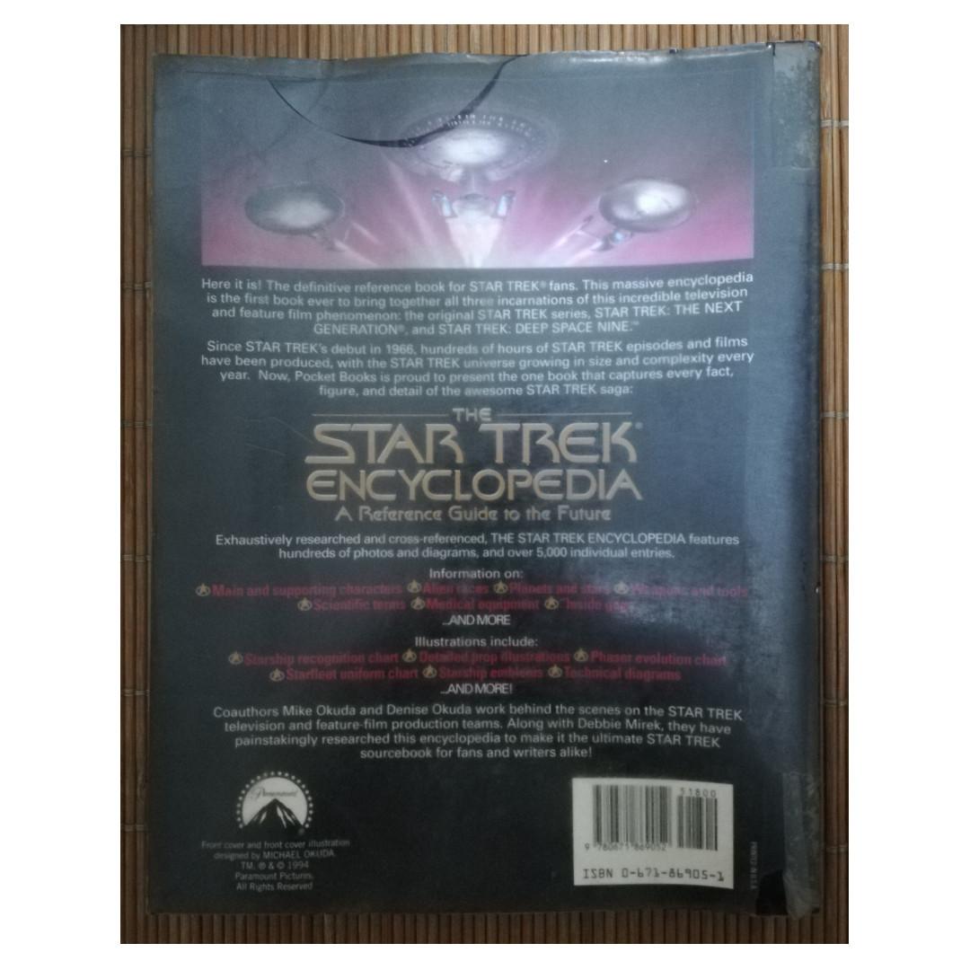 Star Trek Encyclopedia 1st edition (Category: Storybooks) located in Caloocan City. Submitted by jun_cu (Listing ID 245634930, Image 2). Description: This is a used Star Trek Encyclopedia 1st edition. Shipping price not included. OK for meet-ups. Text first..