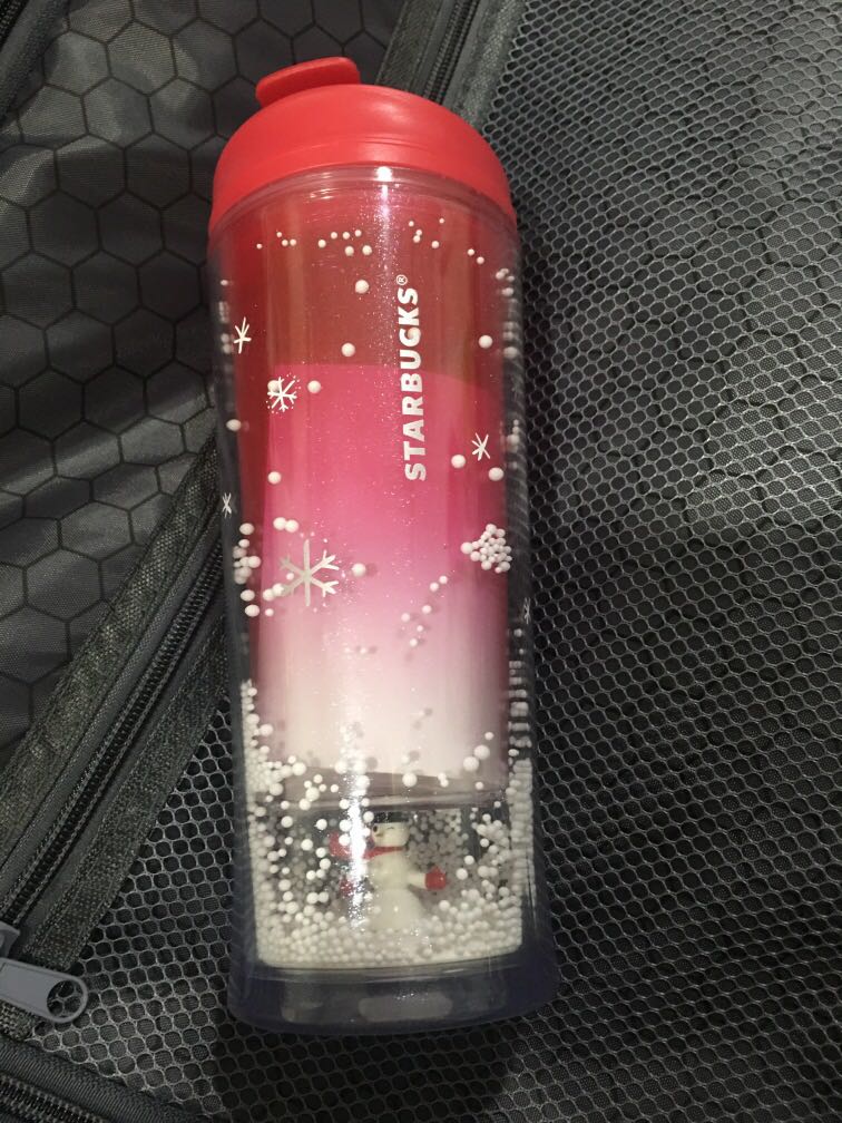 Tumbler Starbucks Rouge – Snowman – Verre Isotherme – Très Bon état